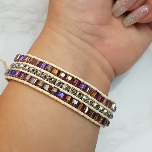 Boho Beaded Wide Strand Bracelet - Picture 4 of 7